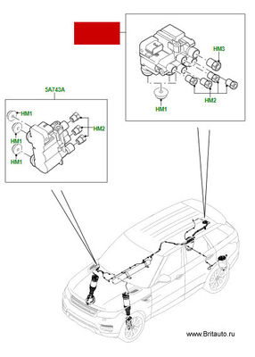 De Klep van de de Luchtopschorting van Range Rover L405 L494 blokkeert OEM LR070246
